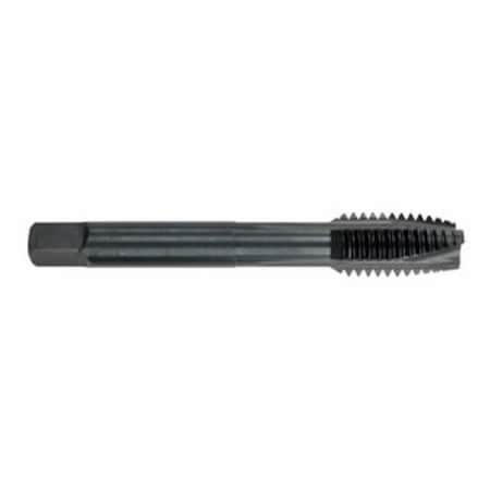 Spiral Point Tap, Series 2090, Imperial, UNF, 1428, Plug Chamfer, 3 Flutes, HSS, Black Steam Oxid